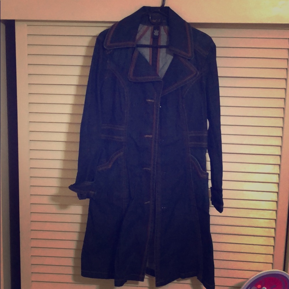 Trench blue jean jacket